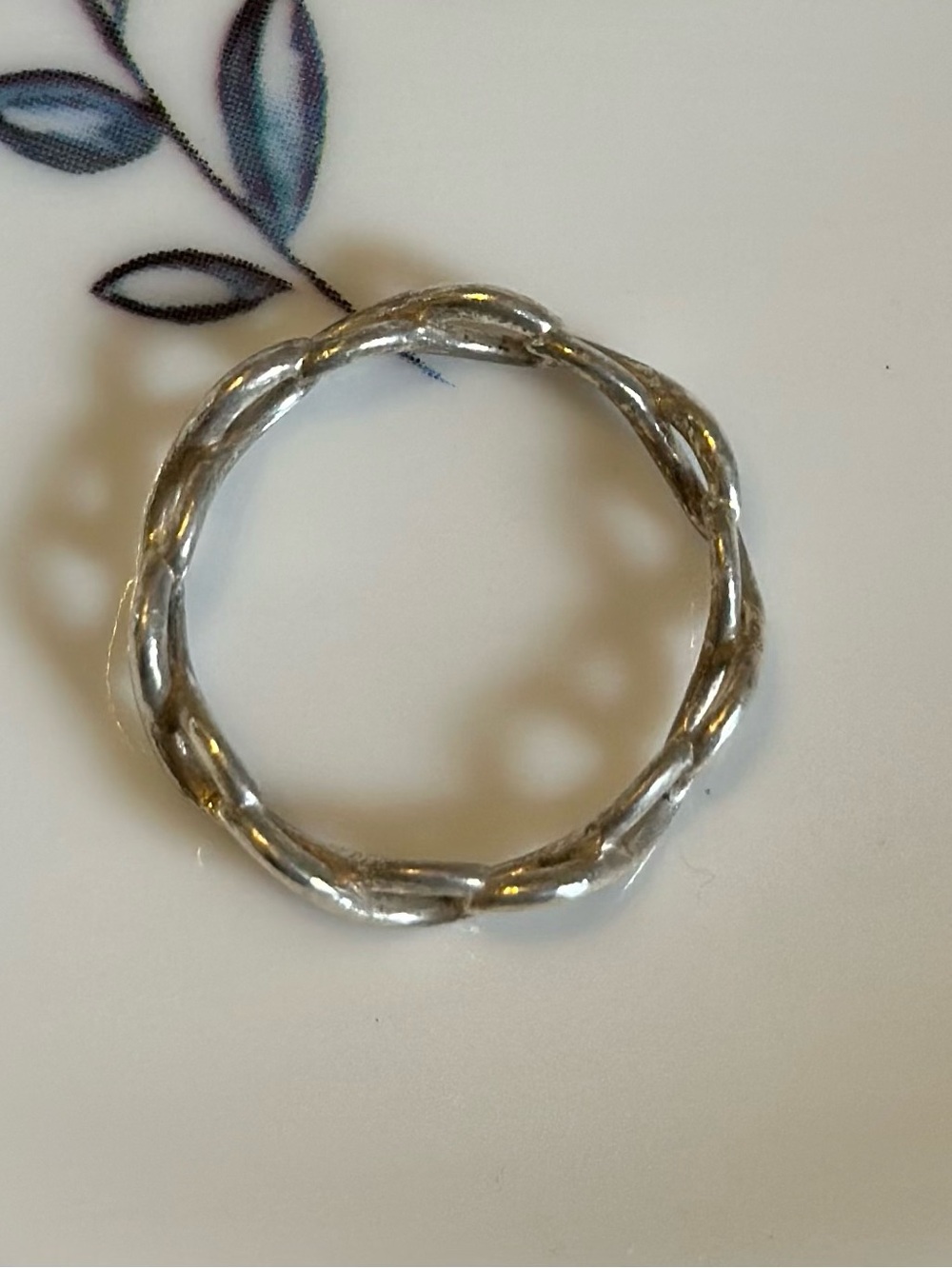 Tiffany & Co. Sterling Silver 925 Infinity Narrow Band US Ring Size 8